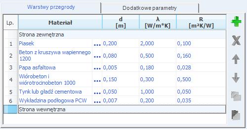 Opis obliczeń współczynnika przenikania ciepła U przegród OPORY CIEPLNER SI pole do wstawiania wartości oporów przejmowania ciepła na wewnętrznej powierzchni.