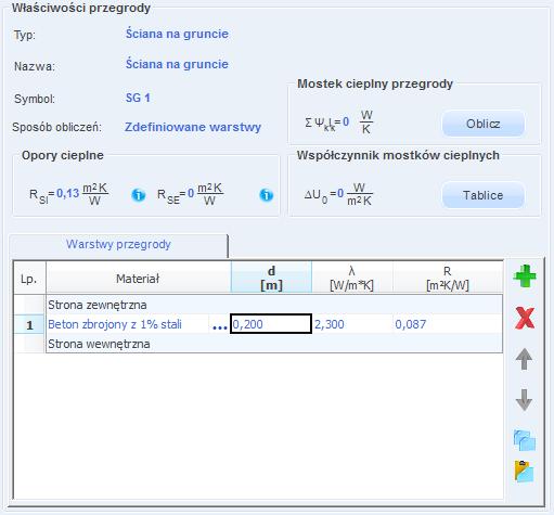 Opis obliczeń współczynnika przenikania ciepła U przegród Podłoga podziemia zagłębionego w gruncie z = 3,0 m U B equiv,bf [W/m 2 K] Bez U [m] podłogi = U podłogi = U podłogi = U podłogi = izolacji