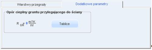 Opis obliczeń współczynnika przenikania ciepła U przegród L.p. kolejny numer warstwy, MATERIAŁ pole służące do wpisywania nazwy użytego materiału, użytkownik może poprzez przycisk wybrać gotowy