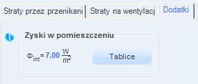 Użytkownik wpisuje tu współczynnik osłabienia nocnego i współczynnik poprawkowy wewnętrznej projektowanej temperatury. Rys 118.