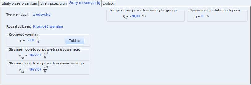 Opis obliczeń strat ciepła w pomieszczeniu Rys 148.