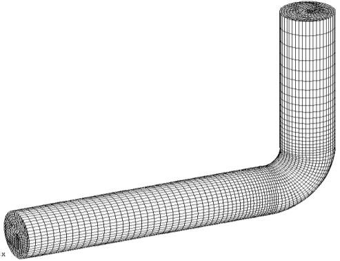 udział masowy [%] BADANIA NUMERYCZNE ZJAWISKA SEGREGACJI CZĄSTEK... Rys. 2. Geometria układu przepływowego Fig. 2. Geometry of the flow system 3.