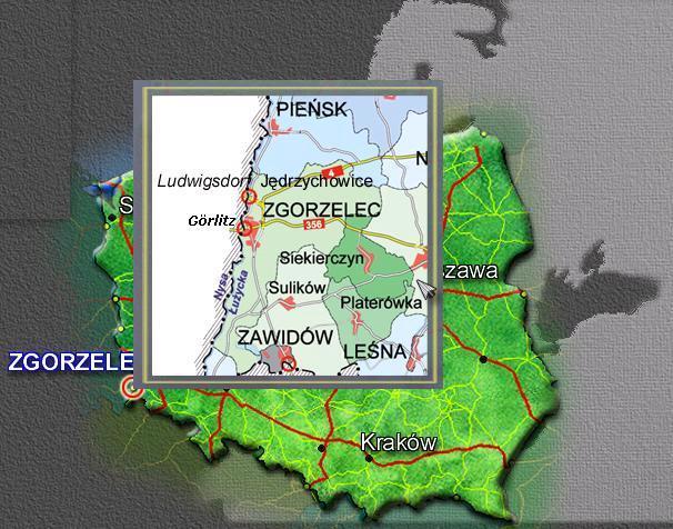 Dziennik Urzędowy Województwa Dolnośląskiego 32 Poz. 4221 Mapa 2. Położenie miasta Zgorzelec Źródło: http://www.zgorzelec.eu/ (14.06.