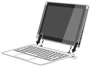 Podłączanie tabletu do dołączanej klawiatury Aby podłączyć tablet do