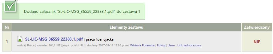 według następującego wzorca: [kod jednostki]-[kod rodzaju dyplomu]-[kod kierunku studiów]-[numer albumu]- numer kolejny]- [numer