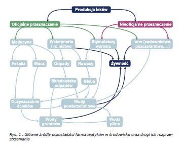 Wyróżnić można trzy zasadnicze drogi, którymi farmaceutyki i ich metabolity przedostają się do środowiska.