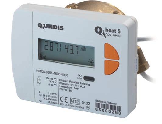 Qundis heat 5 Ciepłomierz kompaktowy Elektroniczne ciepłomierze Q heat 5 są wykorzystywane do rejestrowania zużycia ciepła w systemach centralnego ogrzewania.