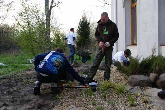 Rozłożenie folii i rozsypanie