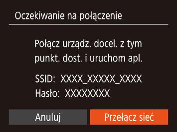 Korzystanie z innego punktu dostępu Podłączając aparat do smartfona za pomocą menu Wi Fi, możesz również skorzystać z dotychczasowego punktu dostępu w swojej sieci. Przygotuj nawiązanie połączenia.