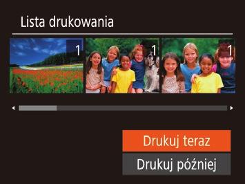 Konfigurowanie drukowania dla zakresu zdjęć Drukowanie zdjęć dodanych do listy drukowania (DPF) Wybierz opcję [Wybierz zakres] w sposób podany w punkcie w podrozdziale Konfigurowanie drukowania dla