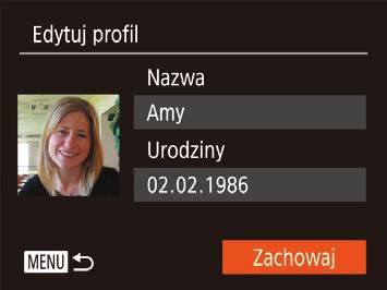 Rejestrowanie informacji dla funkcji Identyfikacja twarzy Po pojawieniu się pytania [Zarejestrować?