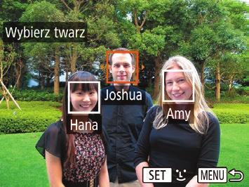 3 Edytowanie informacji dla funkcji Identyfikacja twarzy 4 Przejdź do ekranu ustawień. ] Za pomocą przycisków [ ][ ] lub pokrętła [ ] wybierz opcję [Edyt. inf.o iden.
