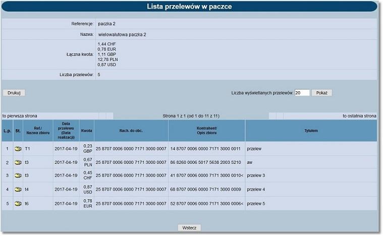 Rozdział 11 Przelewy Przykładowy podgląd