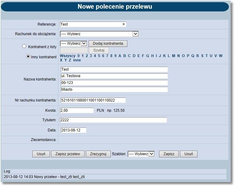 Rozdział 11 Przelewy 11.15. Import przelewów Wprowadzone przelewy do programu księgowego można w łatwy sposób zaimportować. Pliki do importu mają ściśle określony format.