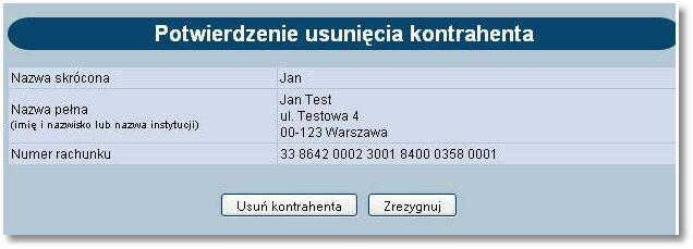 Rozdział 13 Kontrahenci W celu edycji należy kliknąć na nazwę skróconą (identyfikator) kontrahenta.