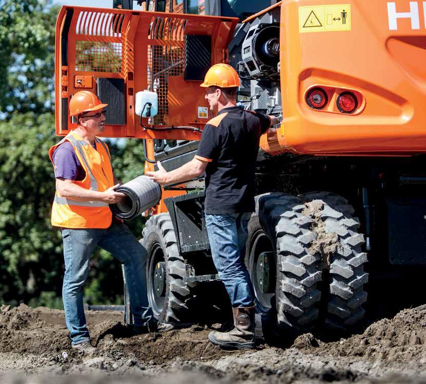 System Global e-service Wsparcie techniczne Części firmy Hitachi Rozszerzona gwarancja i umowy serwisowe Każdy nowy model koparki Hitachi Zaxis-6 jest objęty pełną gwarancją