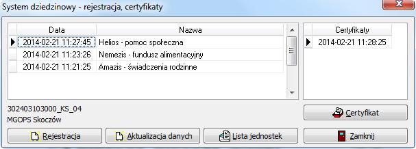 Kolejnym krokiem jest wskazanie obszaru, którego dotyczy oprogramowanie (w przypadku systemu