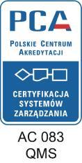 kategorii () - obwód iskrobezpieczny o poziomie zabezpieczenia ia zgodność z TEX - Certyfikat adania Typu WE: KD 0TEX0 Oznaczenie: II ()G [Ex ia] IIC, II ()D [Ex ia] IIIC, I (M) [Ex ia] I, II G Ex n