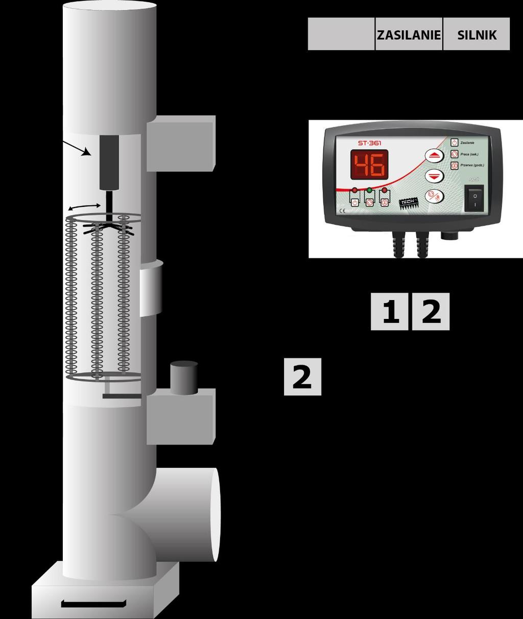 Instrukcja obsługi ST-361 II. Opis Urządzenie przeznaczone jest do współpracy z elektrofiltrem ST360, jako dodatkowy, niezależny moduł.