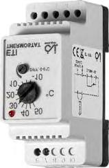 Elektrniczne na szynę DIN ETI Regulatry Temperatury ELEKTRA Elektrniczny Regulatr Temperatury ELEKTRA ETI przeznaczny jest d sterwania systemami grzewczymi, w szczególnści chrną fundamentów (chłdnie)