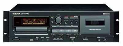 Magnetofon z odtwarzaczem CD TASCAM CD-A500 Parametry: ODTWARZACZ CD Pasmo częstotliwości 10 Hz 20 khz ± 0,5 db Odległość sygnału od szumu 90 db Separacja między kanałami 75 db 3-droŜna funkcja