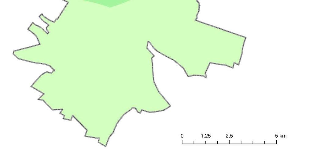 7.2. Rozkład stężeń pyłu zawieszonego PM2,5 Rysunek 11 Rozkład stężeń pyłu zawieszonego PM2,5 o okresie uśredniania wyników rok