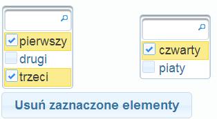 Usuwanie przypadku testowego Przy każdej liście przypadków testowych umieszczono pole wyboru, które można zaznaczyć.