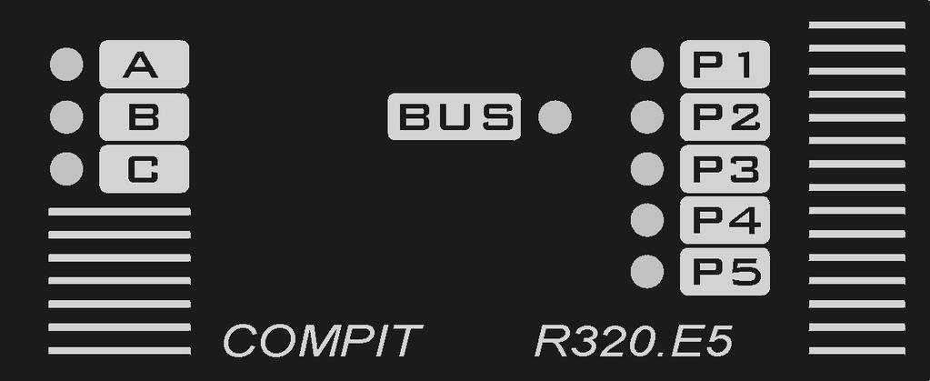 Rys. Przy³¹czenie modu³u R320.E5 do regulatora R326. Modu³ musi mieæ adres 0, tzn. wszystkie prze³¹czniki maj¹ byæ zwarte. 4 3 2 1 off on Adres 0 R326 R320.