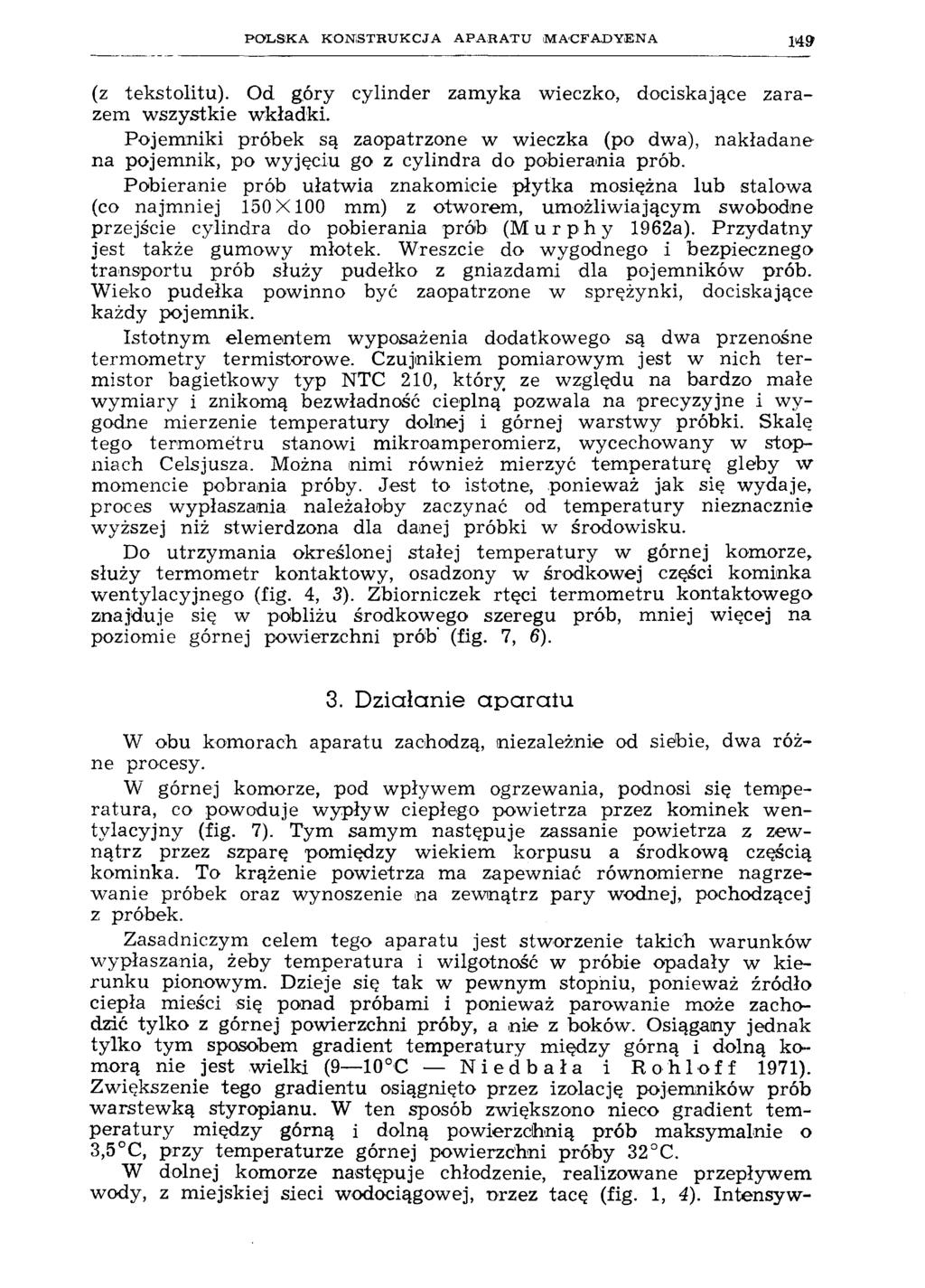POLSKA KONSTRUKCJA APARATU MA'CFADYENA (z tekstolitu). Od góry cylinder zamyka wieczko, dociskajace zarazem wszystkie wkladki.