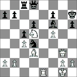2.Obrona królewsko indyjska [E70] IM Neikirch (Bułgaria) GM Matanović (Jugosławia) 1.d4 Sf6 2.c4 g6 3.Sc3 Gg7 4.e4 d6 5.Gg5 c5 6.d5 0 0 7.Gd3 e6 8.de6 Ge6 9.Sge2 Sc6 10.f4 Gg4 11.0 0 Hd7 12.