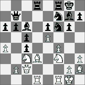 977.Obrona słowiańska [D12] 975.Partia szkocka [C47] K Adamski A. K Łachut 1.e4 e5 2.Sf3 Sc6 3.Sc3 Sf6 4.d4 ed4 5.Sd4 Gb4 6.Sc6 bc6 7.Gd3 d5 8.ed5 cd5 9.0 0 0 0 10.Gg5 Ge6 11.Se2 Gd6 12.Sd4 c5 13.