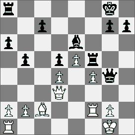 23.Wa2 Gd4 24.Sg3 Hf6 25.Hg4 Hg6 26.Hf3 Hf6 27.Wae2 g6 28.e5 de5 29.Se4 Hh4 30.f5 Kg7 31.fg6 fg6 32.Kh1 Wf8 33.Hg2 Hh5 34.Sd2 Wad8 35.Wg1 Wf6 36.Se4 Wf4 37.Sg3 Hg4 38.h3 Hg5 39.Hh2 Hh4 40.Sf5 Wf5 41.