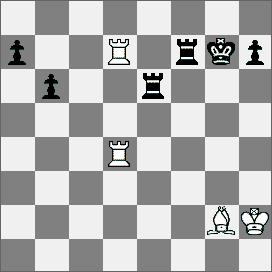 47.Ge4? (Po 47.Wf7 Kf7 48.Gd5 białe natychmiast wygrywały) 47 Wh6 48.Kg3 a5 49.W4d5 Whf6 50.Wg5 Kf8 51.Wd8 Ke7 52.Wb8 Wf1 53.Wb6 Wg1 54.Gg2 Wf6 55.Wb7 Ke6 56.Kh2 Wd1 57.Gh3 Kd6 58.