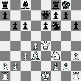 Panie grają w szachy. 1033.Obrona skandynawska [B01] Kobiece Mistrzostwa Bułgarii 1957 Karamanowa (Bułgaria) Asenowa (Bułgaria) 1.e4 d5 2.ed5 Hd5 3.Sc3 Ha5 4.d4 c6 5.Gd2 Hc7 6.Sf3 Sf6 7.h3 e6 8.