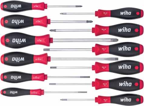 Zestaw wkrętaków SoftFinish Ochrona zdrowia: Opatentowane wzornictwo rękojeści SoftFinish chroniące mięśnie rąk w trakcie wykonywania prac.