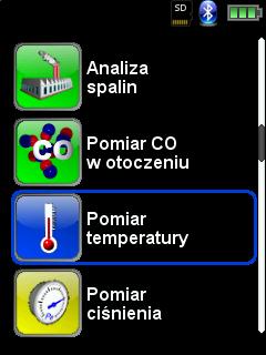 Wartości max / min Oprogramowanie analizatora spalin EUROLYZER STx w programie Pomiar temperatury