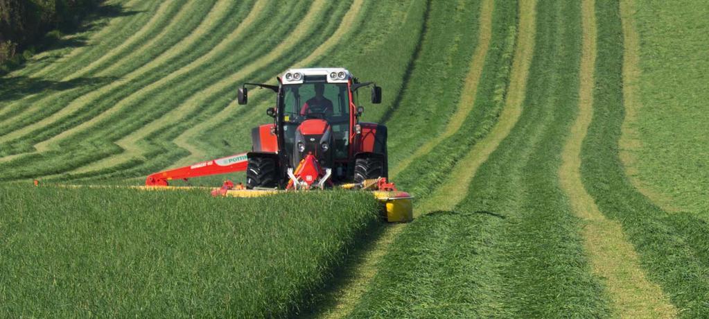 Duże koła podwozia znajdują się blisko uchwytu palców i służą podczas
