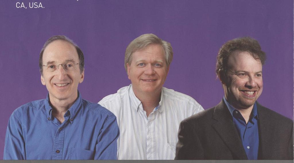 LAUREACI NAGRODY NOBLA za rok 2011 ( Supernowe Ia Ciemna energia wszechświata ) 1998: Dwa zespoły obserwatorów odległych Supernowych Ia, kierowane przez Saula Perlmuttera (z lewej) i Briana Schmidta