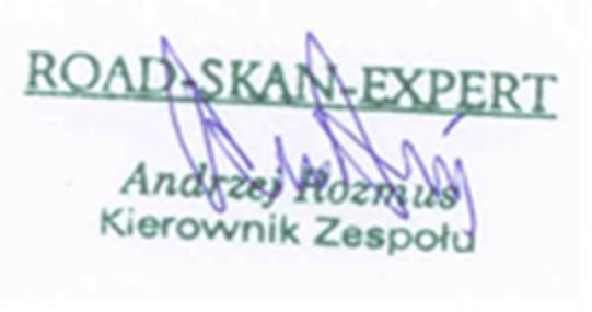 Arkusz zatwierdzenia opracowania OPINIA GEOTECHNICZNA WRAZ Z DOKUMENTACJĄ BADAŃ PODŁOŻA GRUNTOWEGO I PROJEKTEM GEOTECHNICZNYM na potrzeby prac projektowych: Budowy zatoki autobusowej wraz z