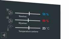 Każde wyświetlane okno panelu składa się z grafik funkcyjnych, umożliwiających szybką zmianę parametrów oraz przechodzenie między ekranami.