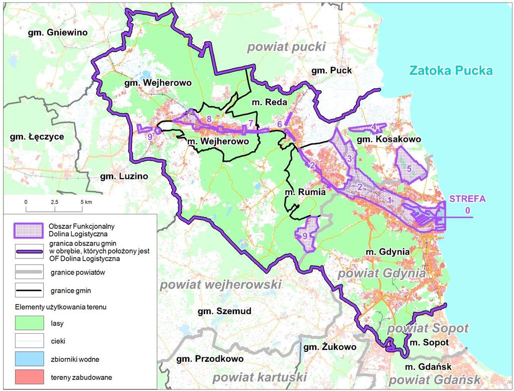 118 Rys. 1 Obszar Funkcjonalny Dolina Logistyczna na tle podziału administracyjnego. Kluczowym potencjałem rozwojowym Doliny Logistycznej jest gospodarka, w tym sektor >Transport-Spedycja-Logistyka<,.