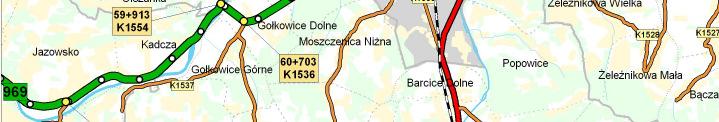 a ZabrzeŜ skrzyŝowanie DW969 z DW968 w kierunku Mszany Dolnej Przy obecnym natęŝeniu ruchu skrzyŝowanie to nie budzi zastrzeŝeń.