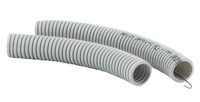 00050 GUS 50 57,2 50 30mb ZŁĄCZKA RAI Zastosowanie: łączenie rury spiralnej GUS z puszką Materiał: PCV, kolor szary RAL 7035 złączki Średnica