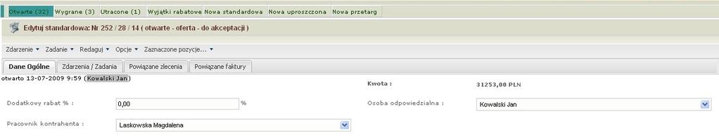 Elementy, które można konfigurować programie bs4 intranet: różne rodzaje transakcji (sprzedaż prosta, przetarg.