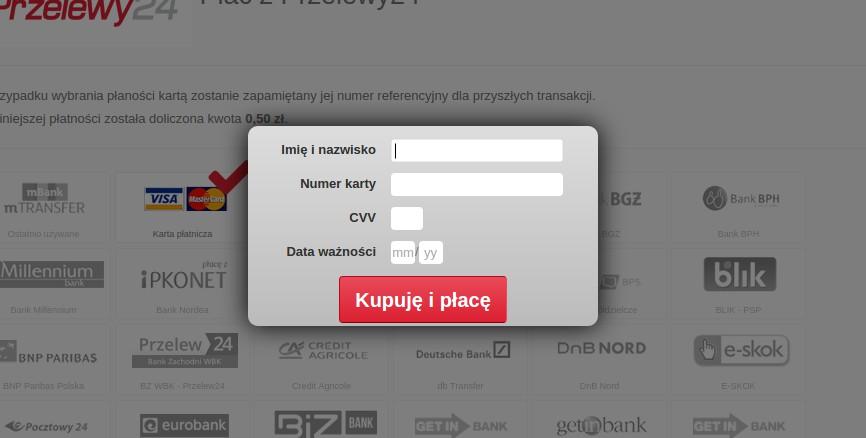 Po zapisaniu klucza dostępna będzie możliwość rozszerzonej konfiguracji. 3.1 Płatności oneclick Zaznaczenie opcji umożliwia płacenie zapisanymi kartami płatniczymi za pomocą jednego kliknięcia.