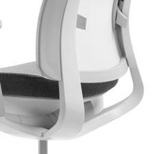 Armchair has an innovative synchro mechanism and easily accessible controls that have been fully integrated