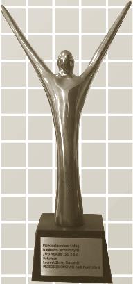 Jana Obr¹palskiego przy- Golden statuette and the certificate 'Fair Play Company'.