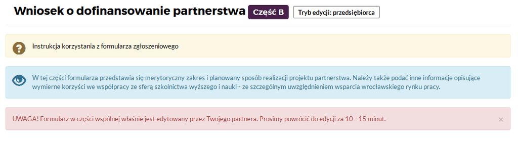 W sytuacji, w której praca nad wnioskiem zostanie przerwana, mają Państwo możliwość powrotu do przygotowanej już treści poprzez skorzystanie z linku do wspólnej części wniosku (treść z danej części
