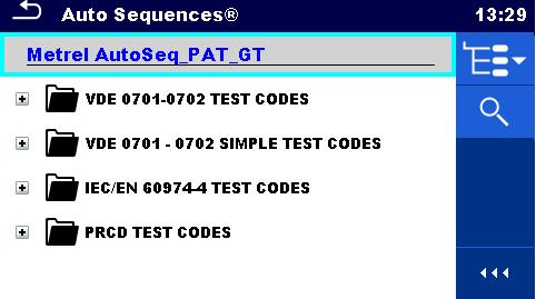 Testy AUTO SEQUENCE Przyrząd MI 3360 OmegaPAT XA umożliwia użytkownikowi wybór przygotowanych fabrycznie testów AUTO SEQUENCE, zaprojektowanych do różnych zastosowań - m.in.
