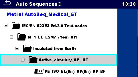 medycznych zgodnie z normą IEC/PN-EN 62353 czy też specjalnych testów do badania parametrów wyłączników PRCD (2-polowych, 3-polowych, typu K/Di (warystor), typu S (3-polowej) Oprócz tego użytkownik